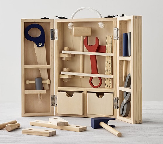 childs wooden tool set