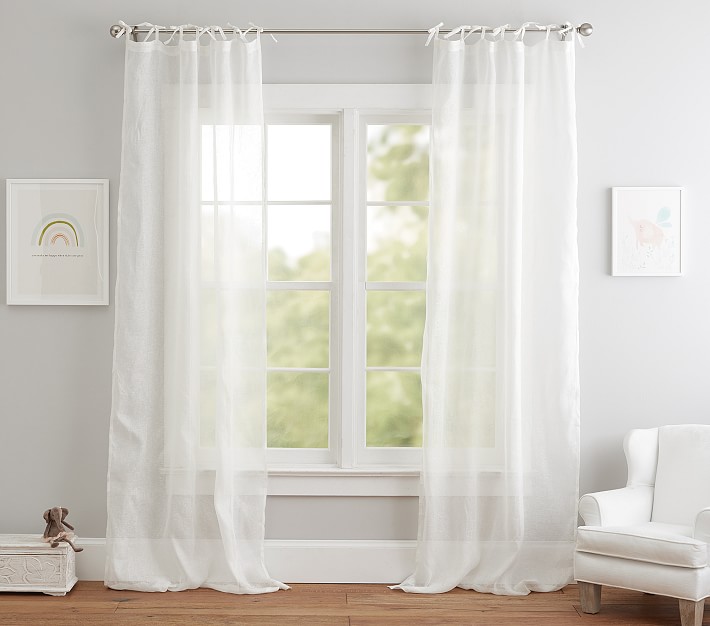Linen Kids Sheer Curtain Pottery Barn, What Is A Curtain Sheer