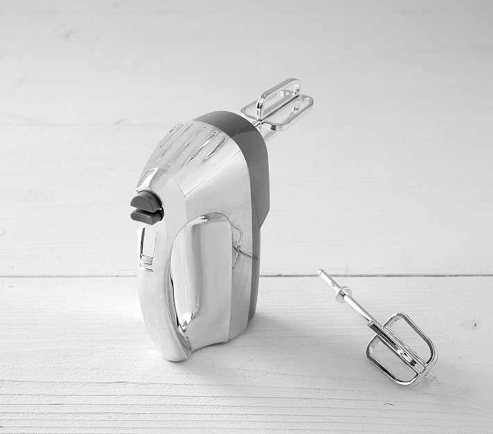 TOY Pottery Barn Kids Chrome Kitchen Appliance Hand Mixer NEW Silver Age 3 