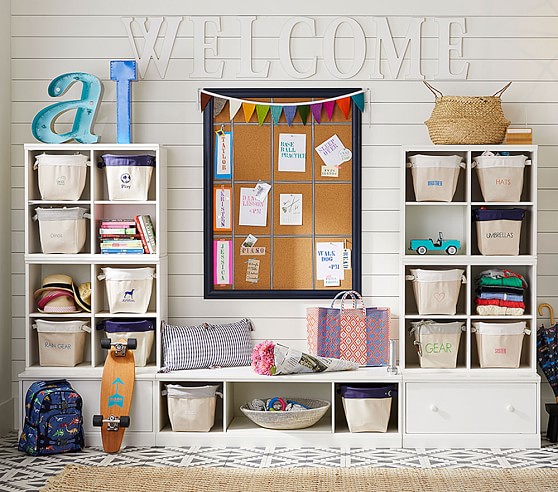 wall storage unit for playroom