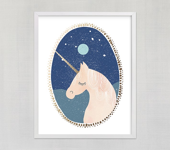 Unicorn Dreams Kids Wall Art by Minted® Pottery Barn Kids