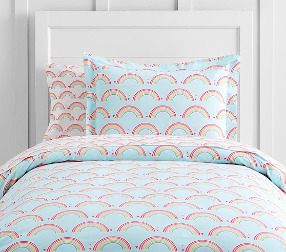 Kids Duvet Cover Pottery Barn, Rainbow Duvet Cover Twin Bed Size Chart