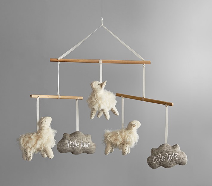 Pottery Barn Kids Sadie Ceiling Sheep Mobile New In Box 