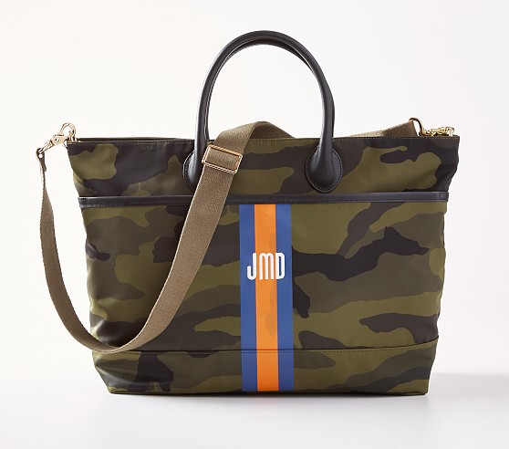 graham tote with camo print