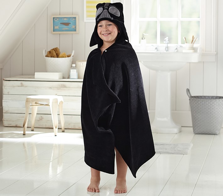 NWT Star Wars Darth Vader Hooded Bath Wrap Towel with cape 22x51 
