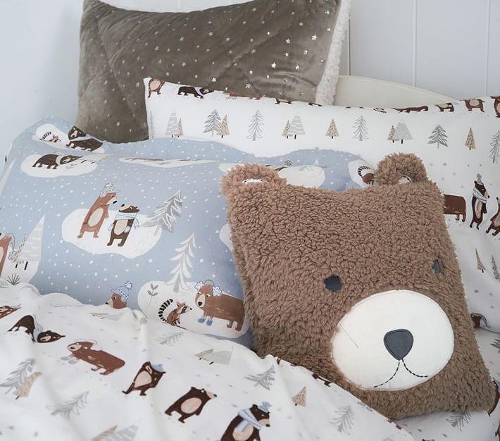 Sherpa Bear Kids' Pillow | Pottery Barn Kids