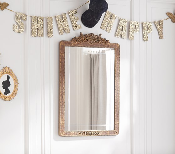 Details about   Pottery Barn Teen Kids Emily & Meritt Glitter Letter Gold Sequin Wall Hanging 8" 
