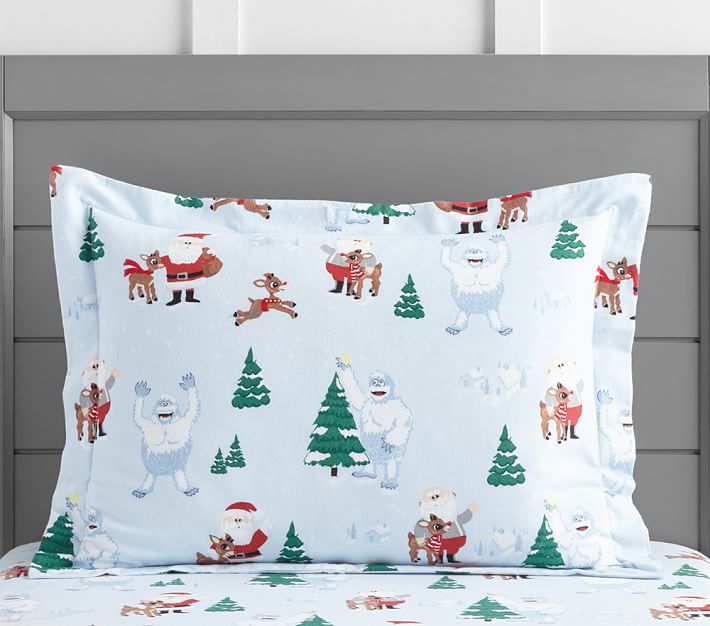 Rudolph® And Bumble® Flannel Kids' Duvet Cover Pottery Barn Kids