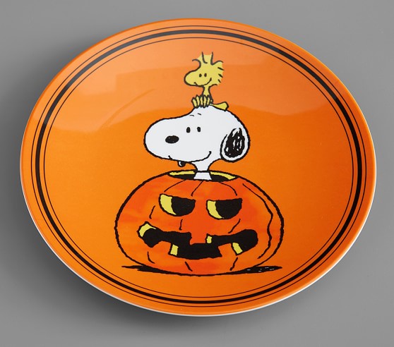 Snoopy Pottery Barn Kids  Peanuts Halloween Bowls Set of 4 Melaine BPA Lead Free 
