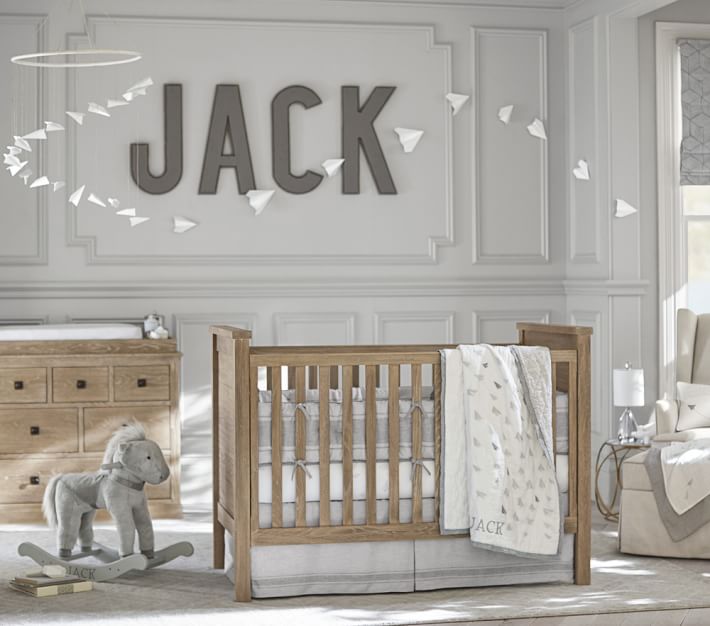 Monique Lhuillier Paper Planes Baby Bedding Crib Bedding Pottery