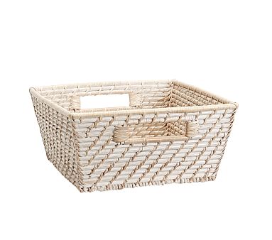 Medium Quinn White Washed Basket