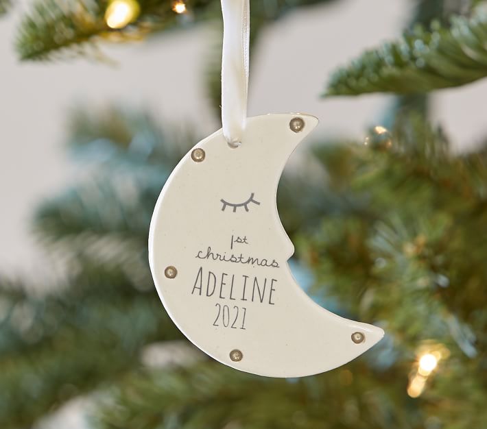 Personalized Ceramic Baby's First Christmas Ornaments Pottery Barn Kids