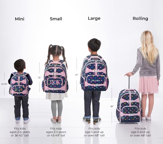 Navy Pink Multi Hearts Kids Backpack | Pottery Barn Kids