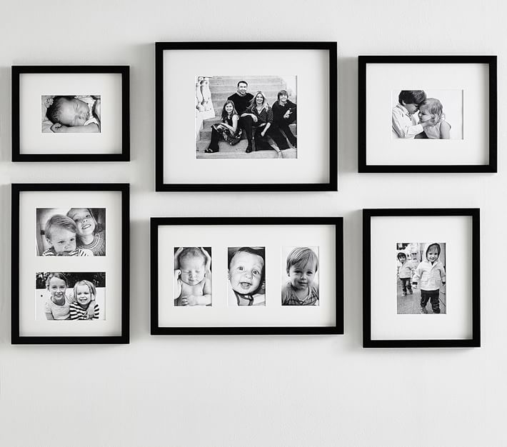 White Gallery Wall Frames in a Box Set Pottery Barn Kids