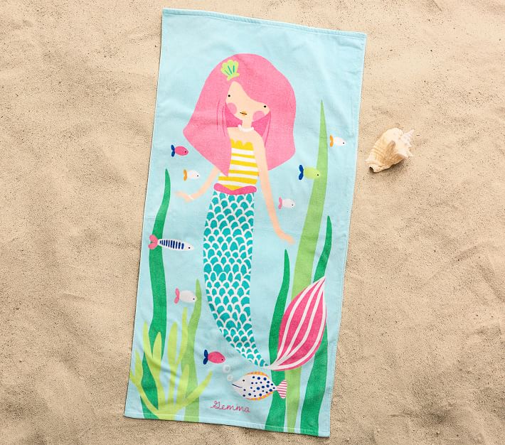 Mermaid Beach Towel Pottery Barn Kids