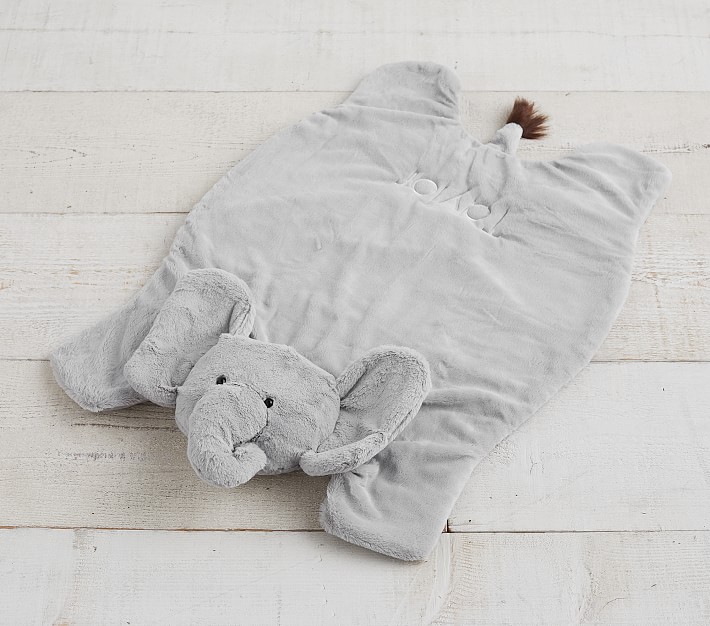 Baby Playing Mat Crawling Tummy Time Snuggle Rug Soft Plush Elephant Grey Unisex 