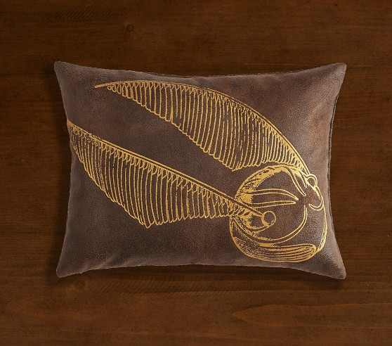 Pottery Barn Kids Teen HARRY POTTER GOLDEN SNITCH Shaped Pillow ~ NEW 