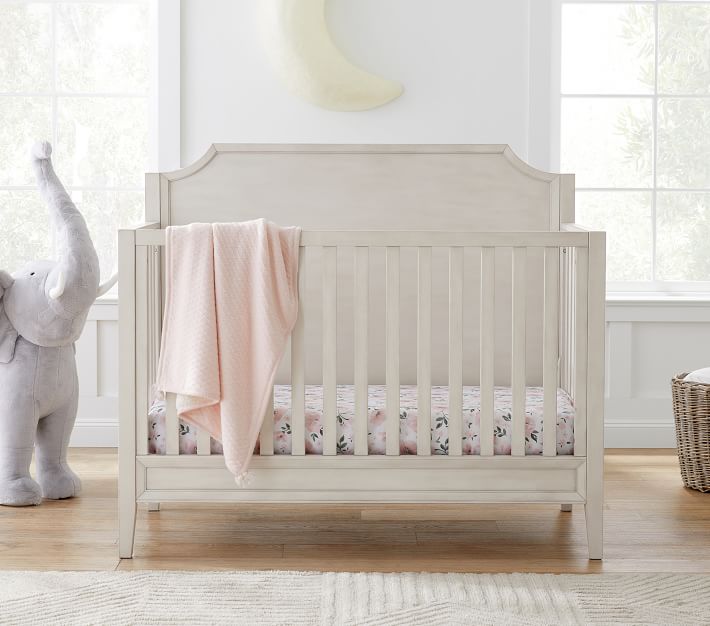 Meredith Allover Floral Organic Crib Fitted Sheet Pottery Barn Kids