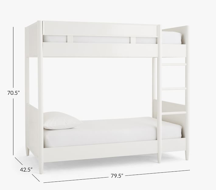 west elm x pbk MidCentury TwinoverTwin Bunk Bed Pottery Barn Kids