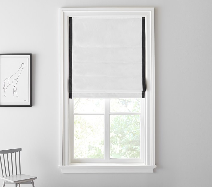 Parker Border Blackout Roman Shade Pottery Barn Kids