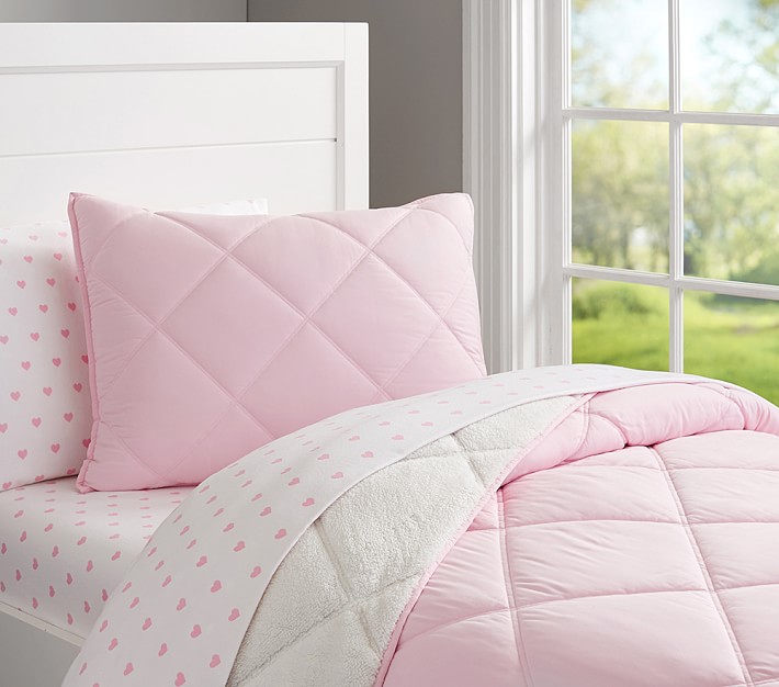 pottery barn pink duvet