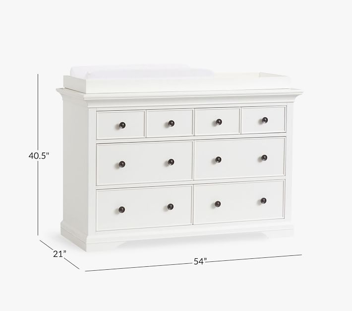 Larkin Extra Wide Changing Table Dresser & Topper Pottery Barn Kids