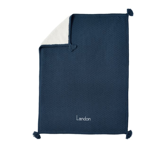 Luxe Cable Knit Sherpa Baby Blanket Pottery Barn Kids