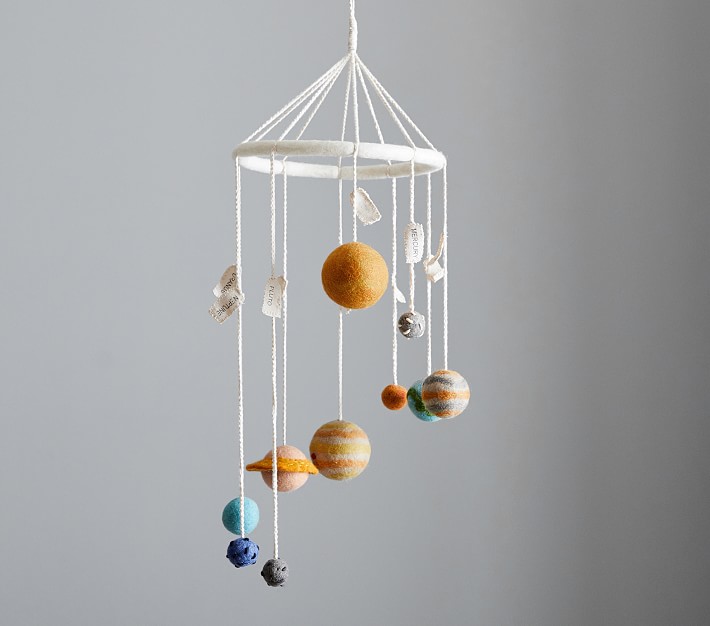 Planet Wool Ceiling Mobile Pottery Barn Kids