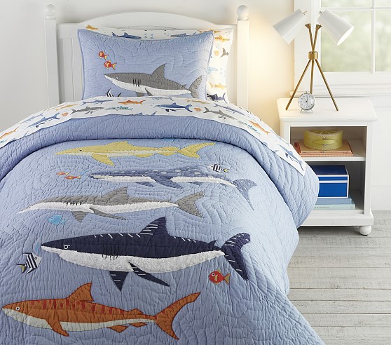 pottery barn shark duvet