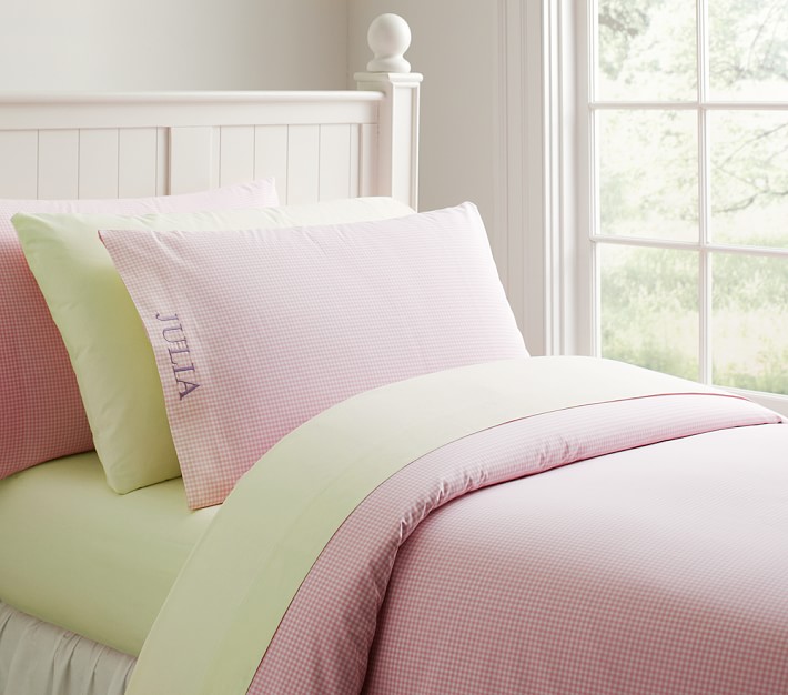 pottery barn gingham duvet