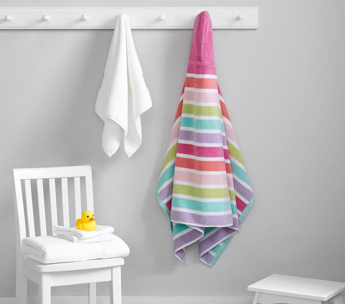 Rugby Stripe Hooded Towel Pottery Barn Kids