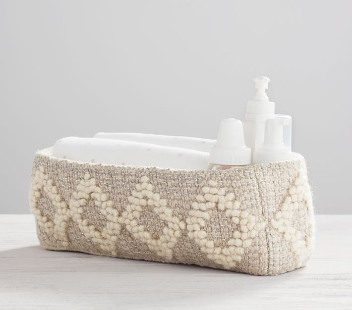 Metallic Woven Wool Storage Nursery Storage Pottery Barn Kids
