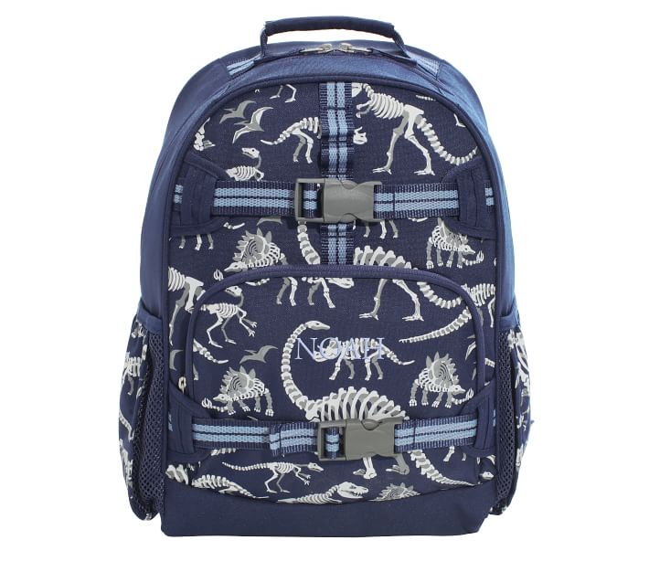 Mackenzie Navy Dino Bones Glow-in-the-Dark Backpacks | Pottery Barn Kids