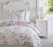 NEW Pottery Barn Kids VIVIENNE Twin DUVET Cover Butterfly Pink White Black Paris 