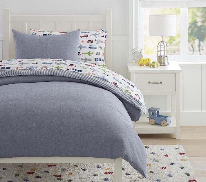 chambray duvet pottery barn