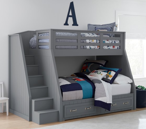 Belden Twin Over Full Stair Loft Bed, Twin Or Full Bed For Teenager