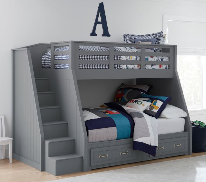 Belden TwinOverFull Stair Loft Bed For Kids Pottery Barn Kids