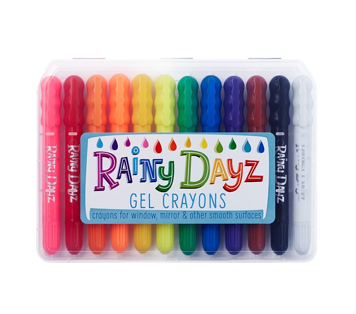 Rainy Dayz Gel Crayons Art Supplies Drawing Coloring Glass Windows Mirrors 12 Pk 