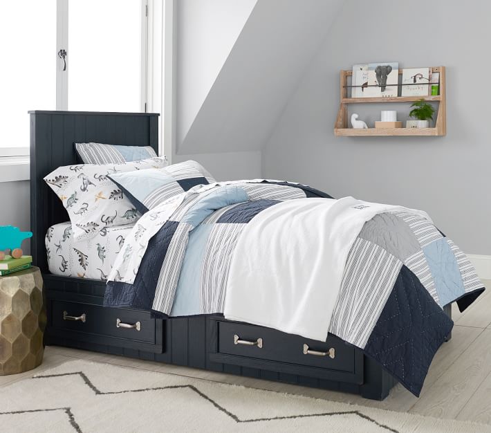 Belden Twin Storage Bed with Headboard Kids Beds Pottery Barn