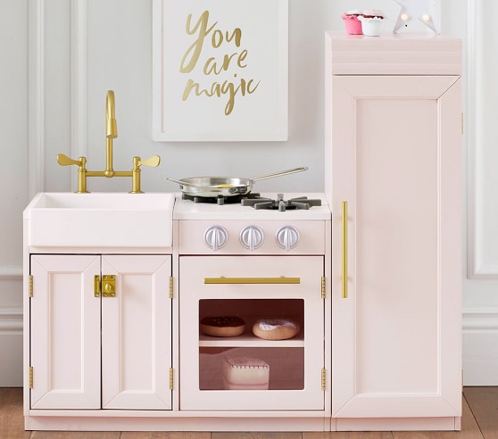 pink pottery barn kitchen set