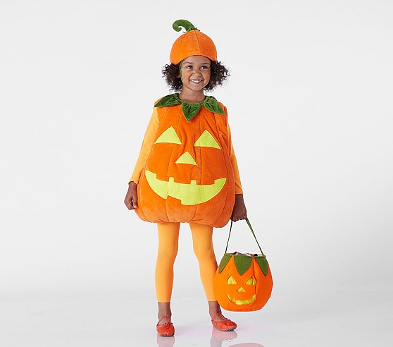 Halloween Glow In The Dark Pumpkin Jack O Lantern Party Costume Accessory Kids 