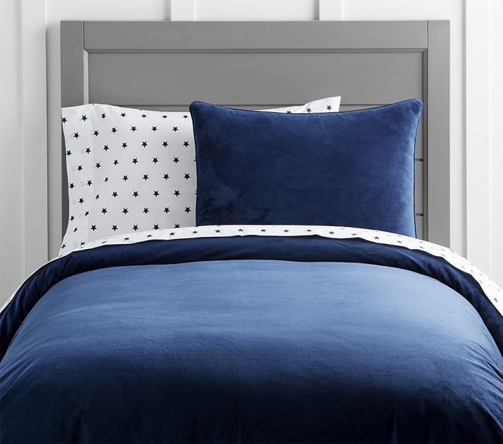 Boys Luxe Chamois Kids' Duvet Cover Pottery Barn Kids