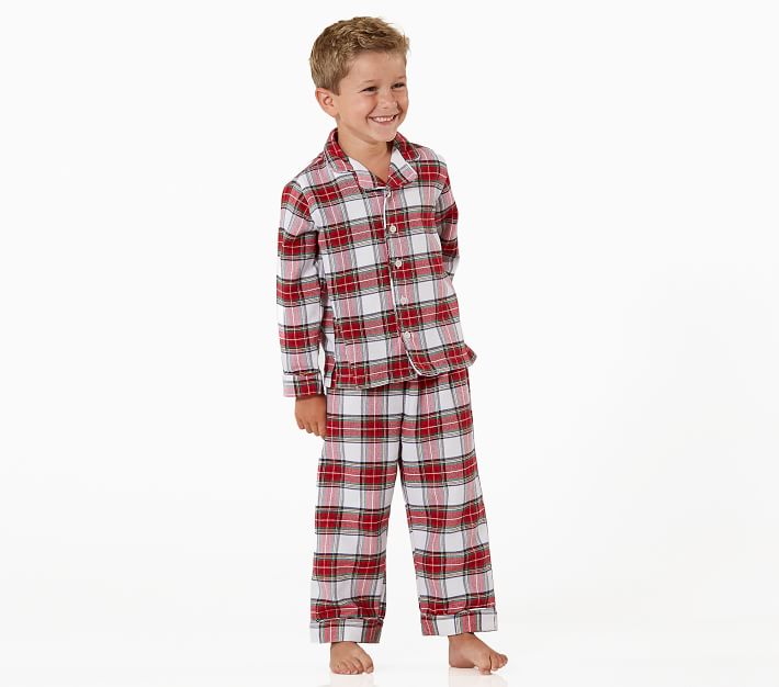 Morgan Plaid Flannel Kids Pajamas | Pottery Barn Kids