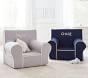 Navy with White Piping Anywhere Chair® | Kids Armchair | Pottery Barn Kids