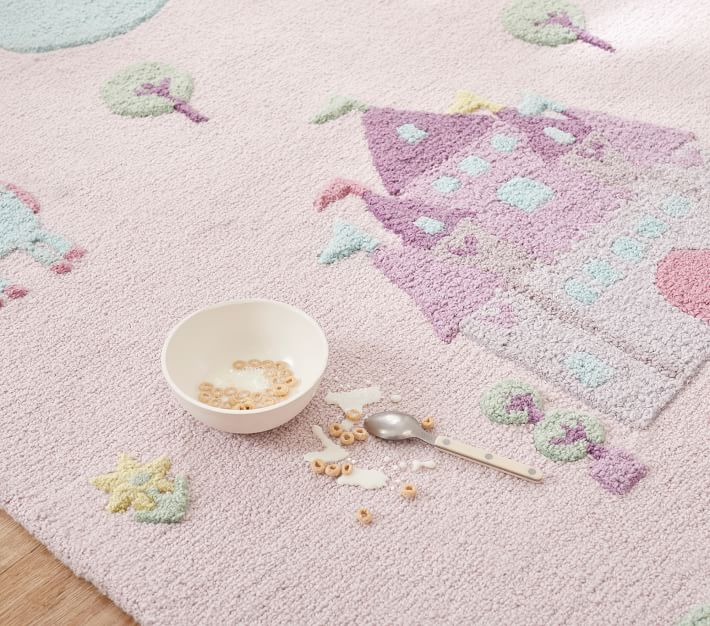 3-D Activity Unicorn Castle Play Rug | Pottery Barn Kids