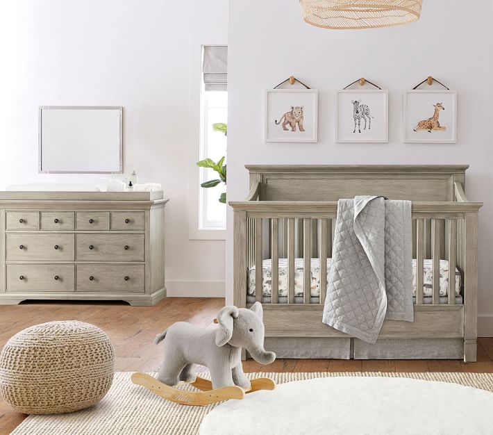 Larkin Extra Wide Changing Table Dresser & Topper Pottery Barn Kids