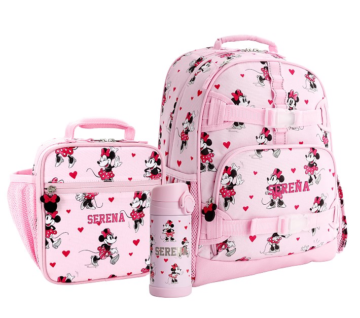 Disney Minnie Mouse Adult Zippered Backpack Classic Bag All Over Prints 17'' 