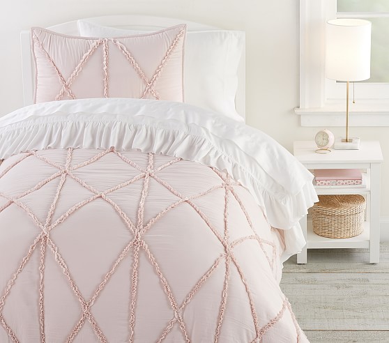 Standard Size NEW Linen Cotton Blend Pink Pillow Sham by Pottery Barn Kids 