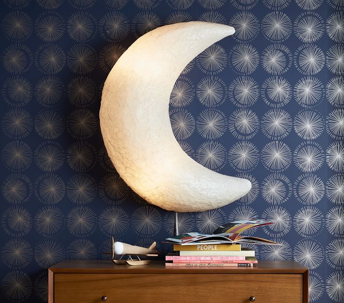 Paper Mache Lightup Moon Kids Wall Decor Pottery Barn Kids