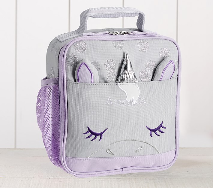 Gray Glitter Dots Kids Lunch Box Pottery Barn Kids